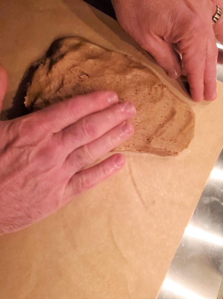 best-gingerbread-biscotti-dough-getting-shaped