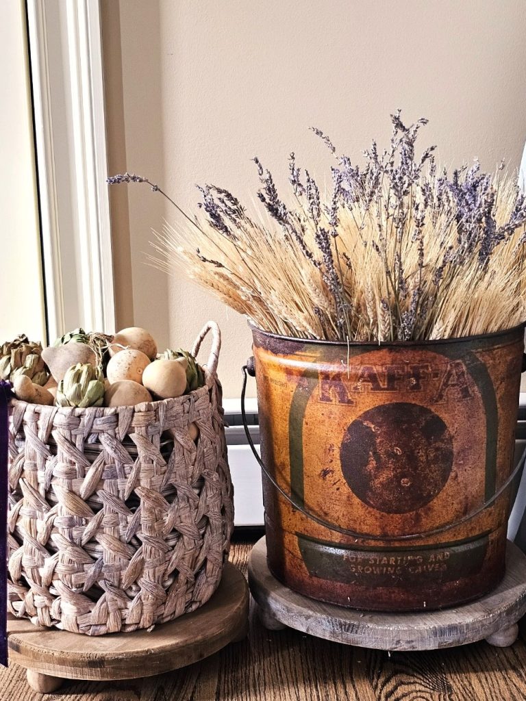 basket-dried-gourds-feed-bucket-wheat-dried-lavender