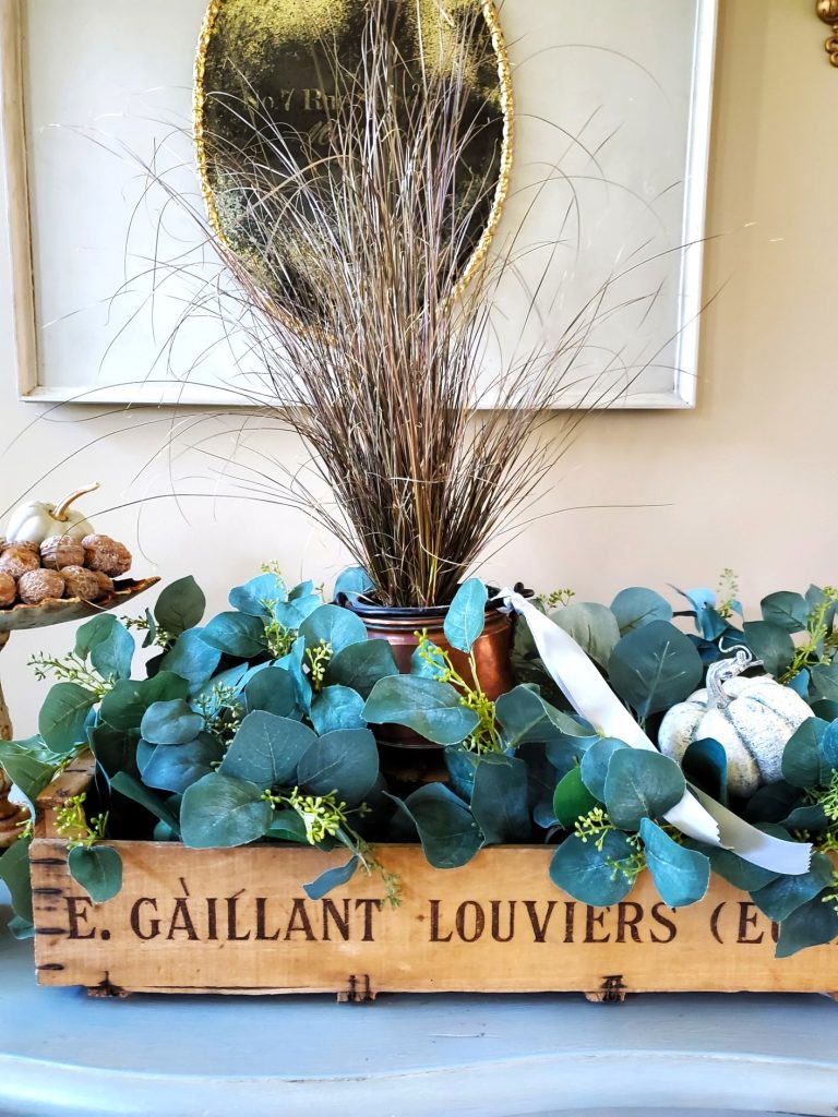 fall-tray-decor-grass-copper-eucalyptus