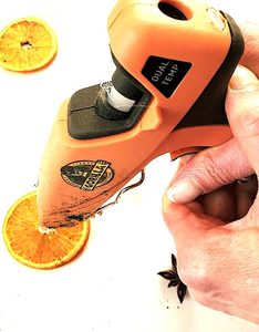 star-anise-garland-with-orange slices-me-adding-glue-to-orange