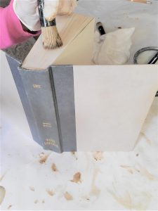 diy-antique-books-applying-wax-with-brush
