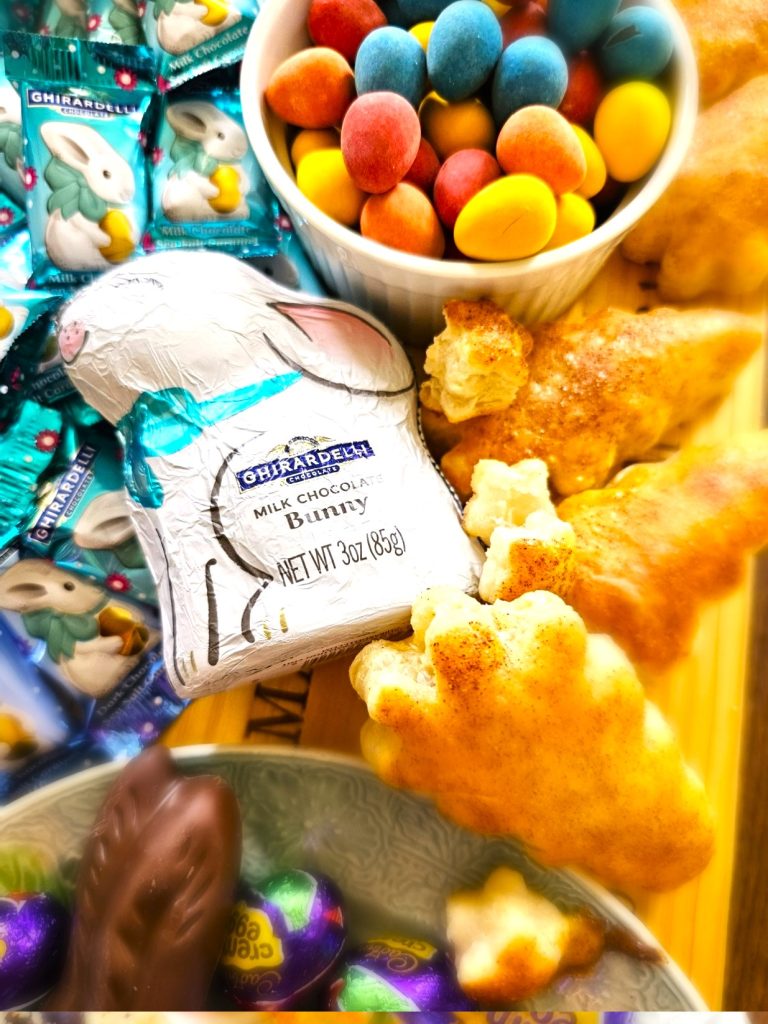 easter-candy-charcuterie-times-running-out-white-foil-wrapped-bunny