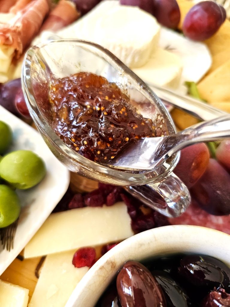 what-to-serve-with-a-charcuterie-board-jam-in-small-pitcher