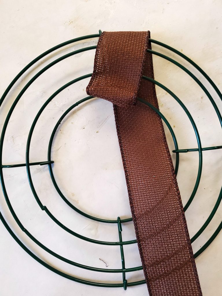 beginning-to-wrap-wreath-frame