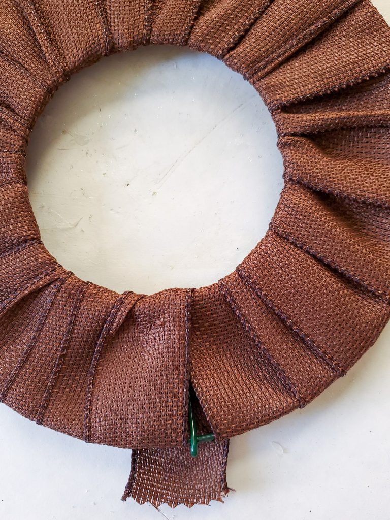 gluing-end-of-burlap