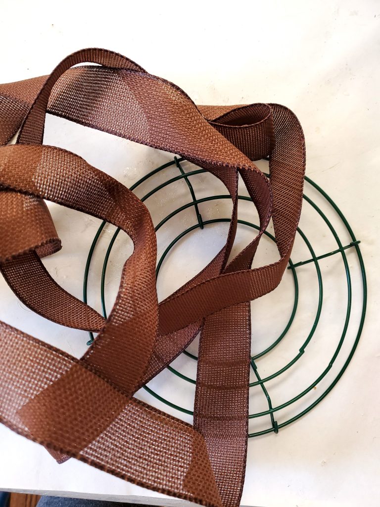 wreath-form-with-brown-burlap-ribbon