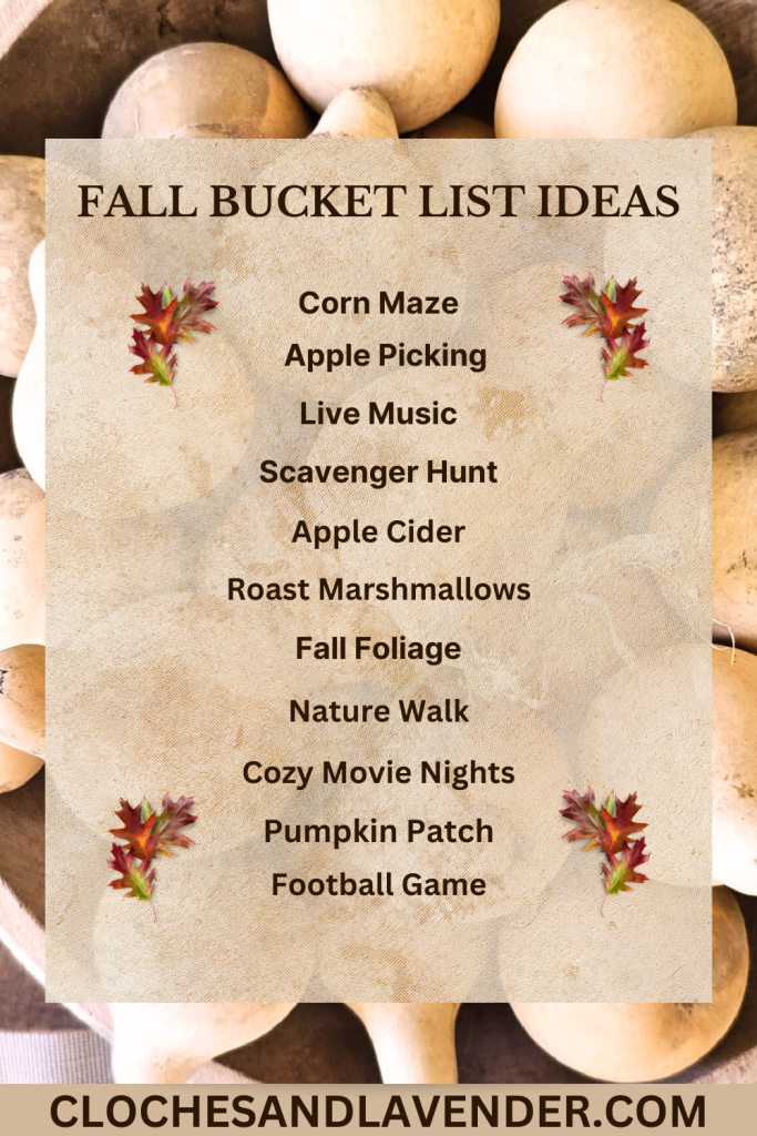 FALL BUCKET LIST IDEAS PIN