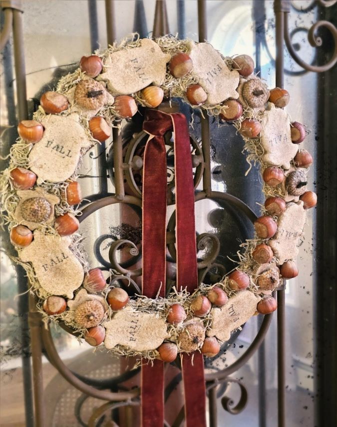 DIY Fall Salt Dough Wreath for Easy Cozy Decor!