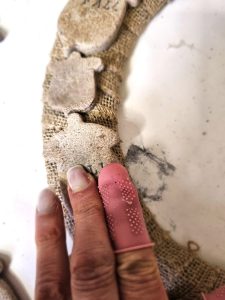 holding-acorn-salt-dough-to-set