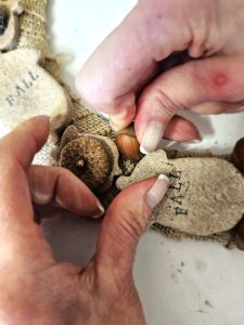 holding-hazelnut-to-set-on-inner-wreath