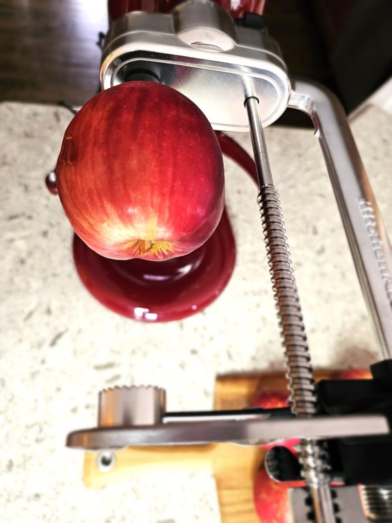 apple-attached-to-kitchenaid-peeler