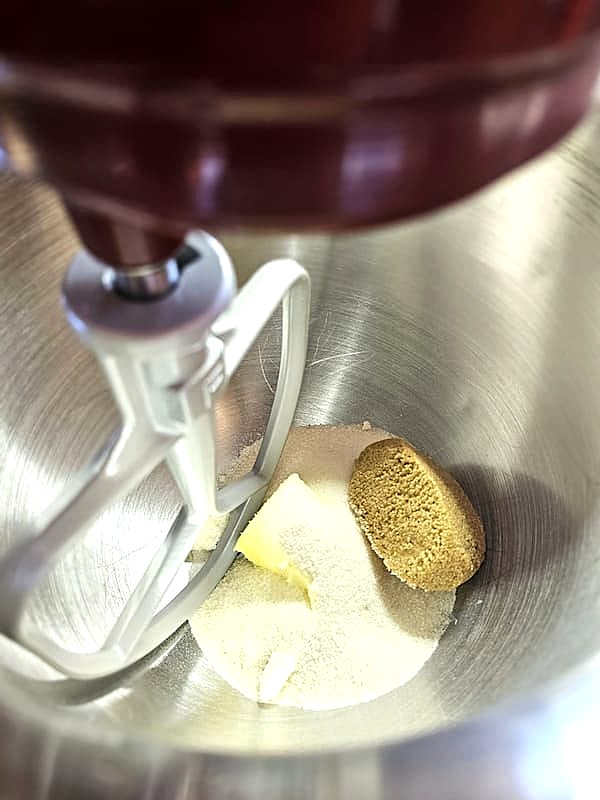 easy-pumpkin-spice-biscotti-recipe-sugars-with-soft-butter-in-bowl-of-mixer