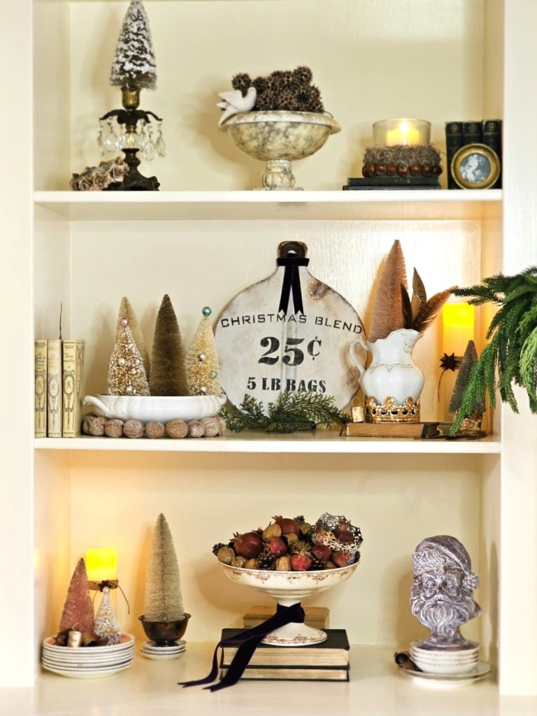 natural-christmas-decor-ideas-for-any-home-style-bookcase-decorated-naturally