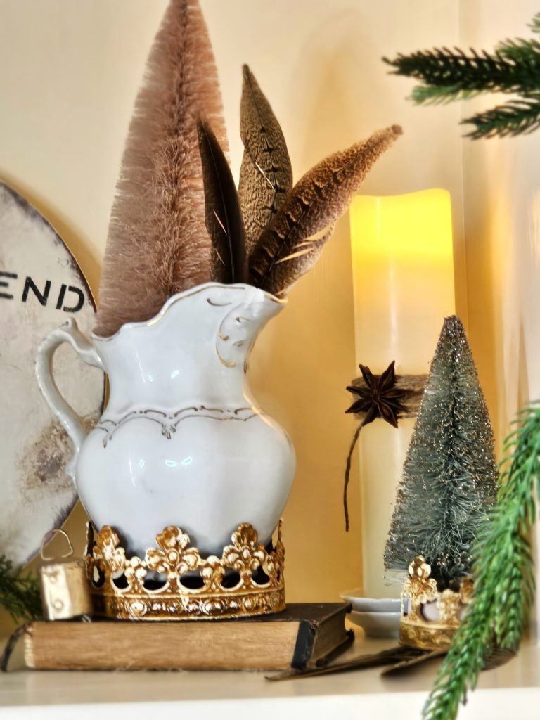 pitcher-tan-tree-pheasant-feathers-inside-crown-candle-small-green-tree-feathers