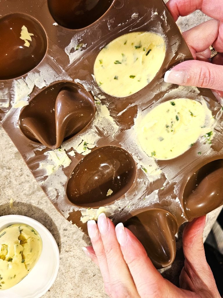 make-chive-butter-now-so-easy-showing-mold-with-smooth-butter-in-the-egg-mold