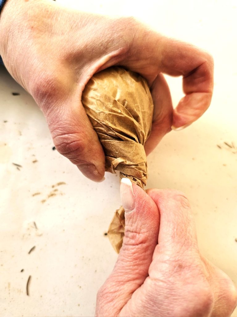 twisting-paper-around-ball