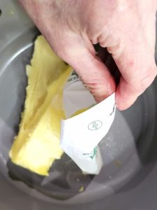 10-minute-sage-butter-sauce-recipe-me-adding-butter-to-pan