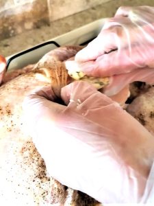 juicy-and-crispy-roast-turkey-recipe-perfect-every-time-me-adding-sage-butter-under-skin