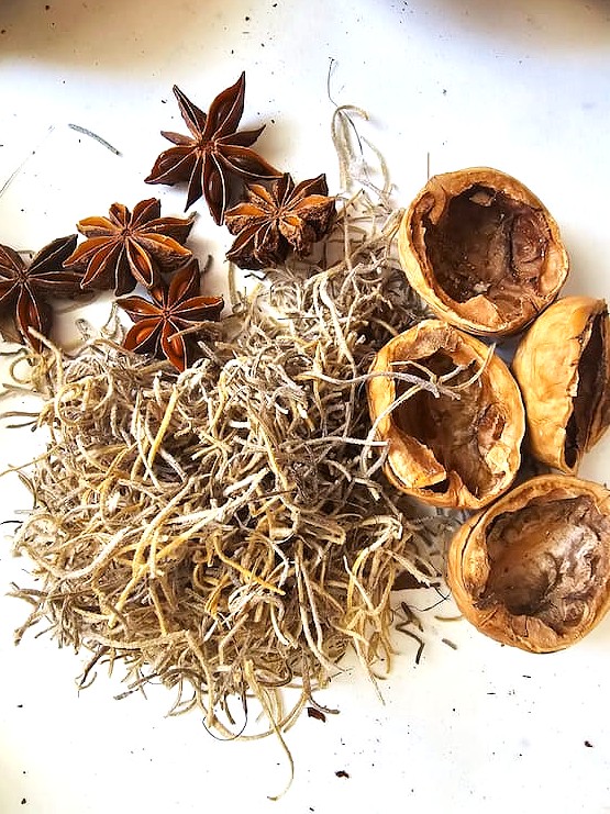 empty-walnut-shells-anise-natural-moss