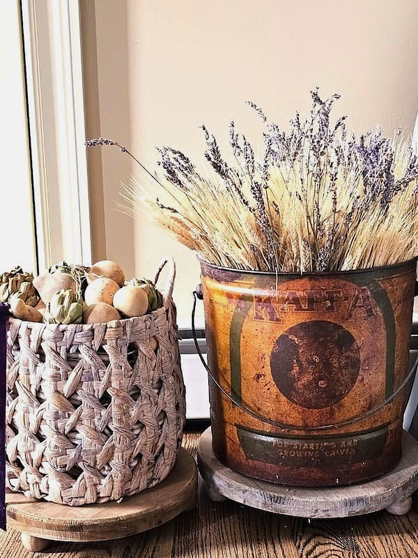 basket-gourds-feed-bucket-wheat-lavender